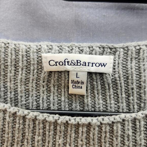 Croft And Barrow Womens Sweater Gray Size Large - Picture 5 of 6